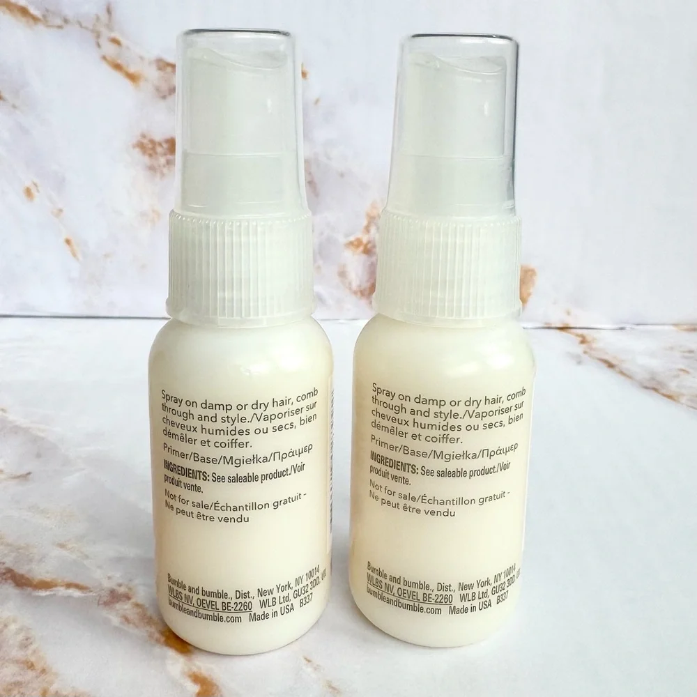 2x Bumble & Bumble Hairdressers Invisible Oil Heat/UV Protective Primer NEW